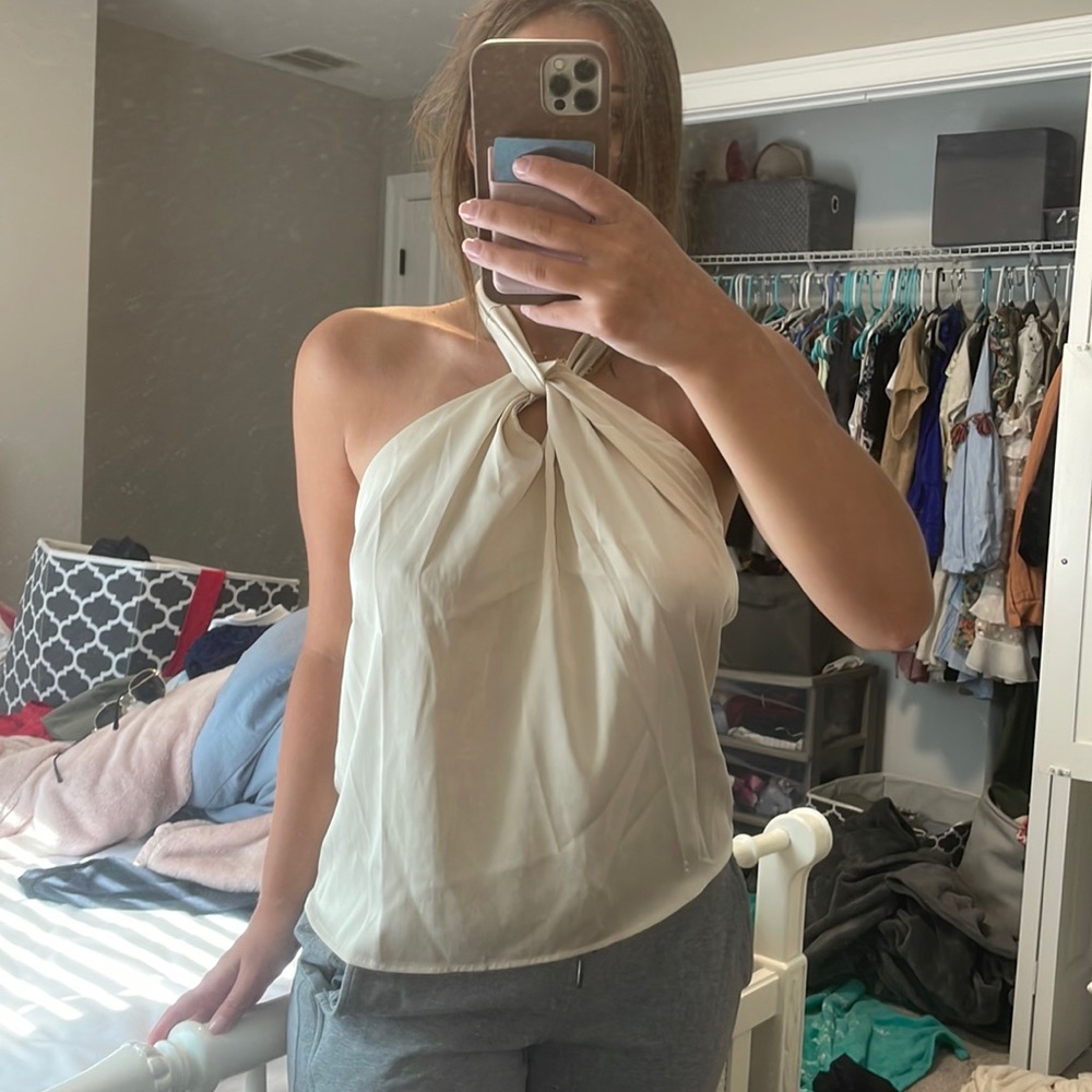 Champagne Satin top